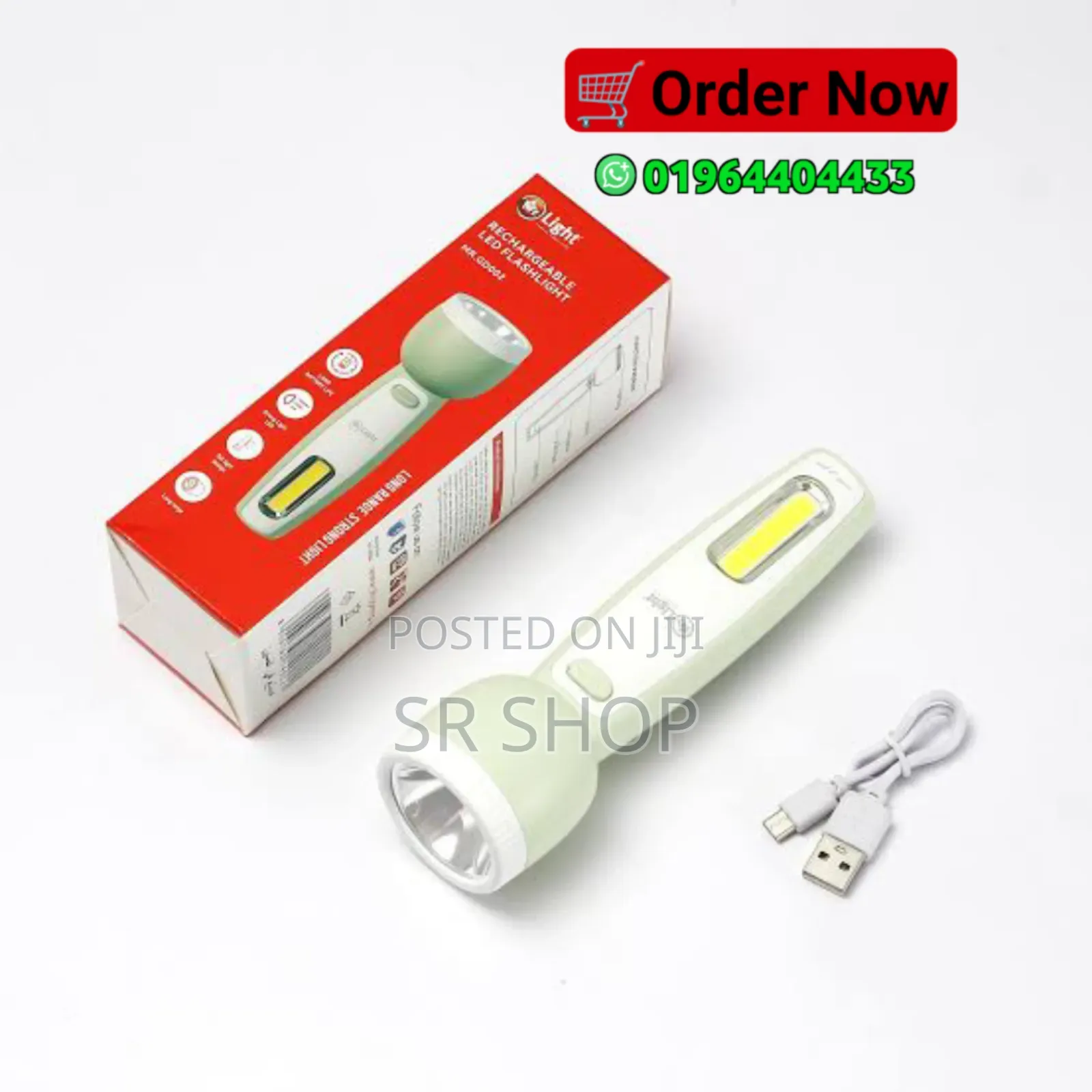 Mr. Light Rechargeable Led Flashlight With Emergency Lamp