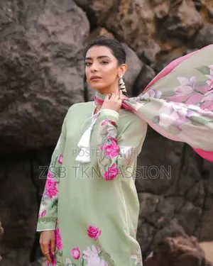 Digital Print Three Piece Girls Fassion