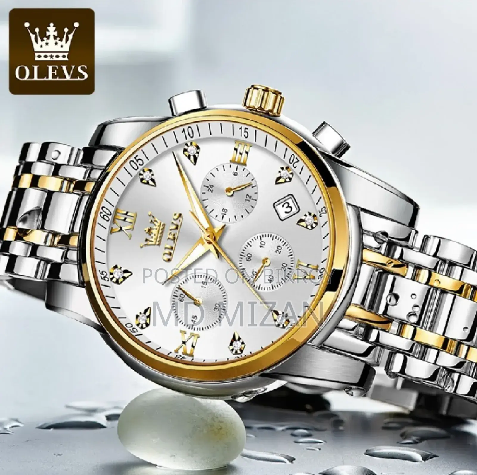 European American Fashion Waterproof Mean' Watch for Man