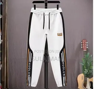 Black Cargo Stripe Sweatpants Joggers