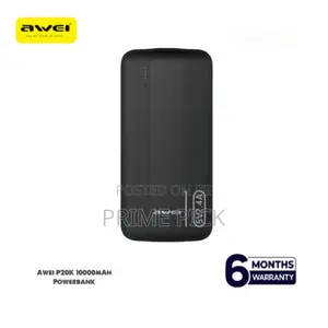 Photo - Awei P20k 10000mah Slim Dual Output Power Bank – 2.4a Fast
