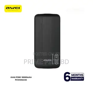 Photo - Awei P20k 10000mah Slim Dual Output Power Bank – 2.4a Fast