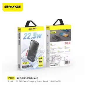 Awei P10k 10000mah 22.5w Pd Fast Charge Power Bank