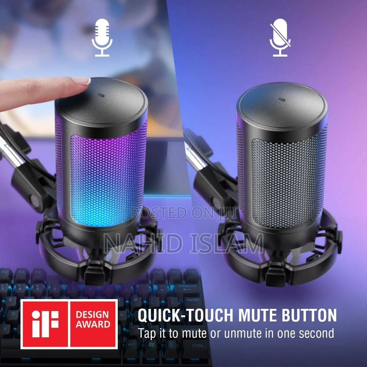 Fifine Ampligame A6t Pc Usb Microphone - Boom Arm