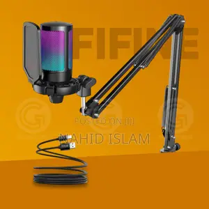Fifine Ampligame A6t Pc Usb Microphone - Boom Arm