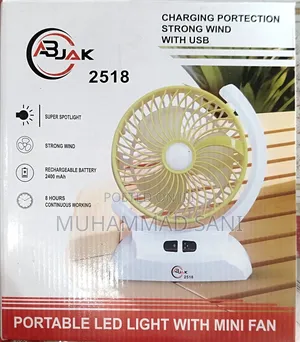 Photo - Portable Led Light With Mini Fan
