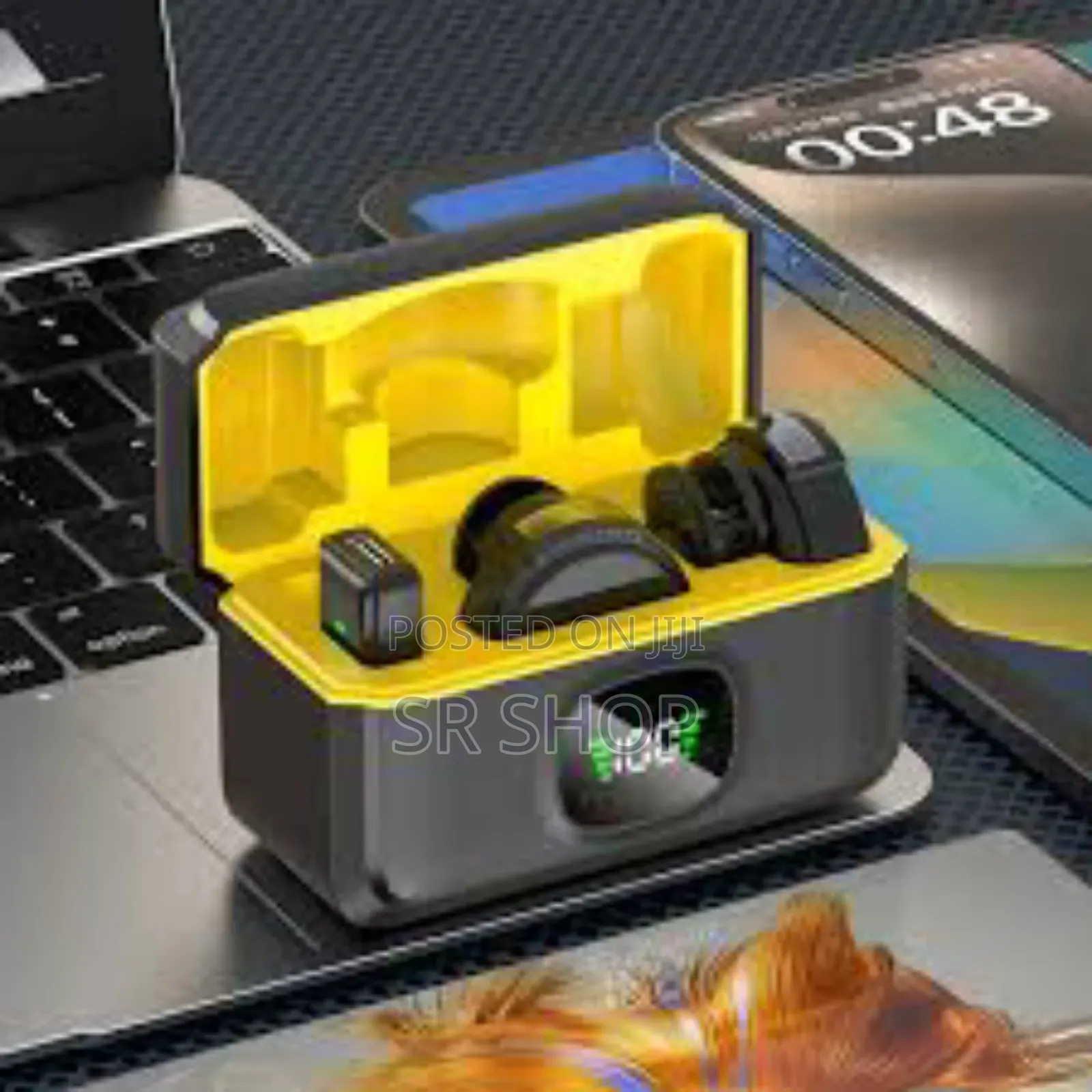 Wireless Round Mini Magnetic Neck Lapel Clip Microphone