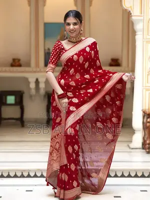 Dhupiyan Sharee With Blouse Piece for Girls Fassion