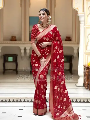 Dhupiyan Sharee With Blouse Piece for Girls Fassion