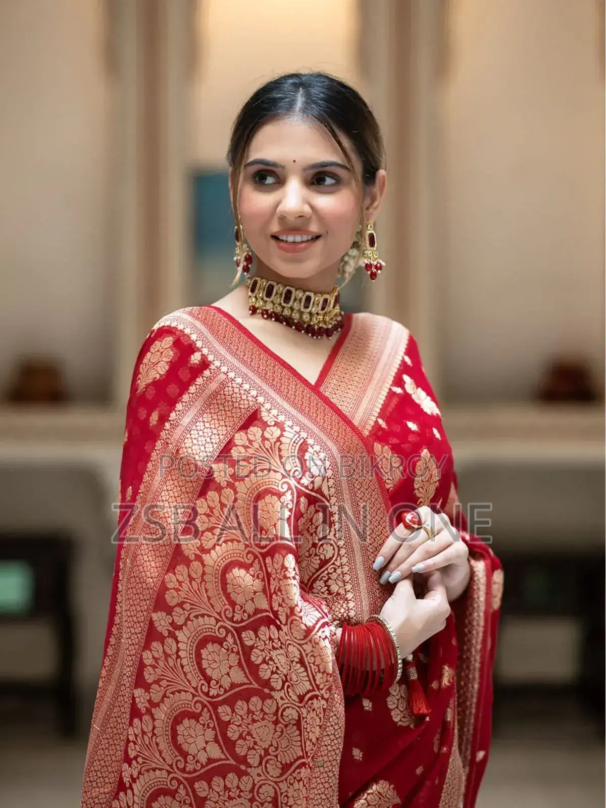 Dhupiyan Sharee With Blouse Piece for Girls Fassion