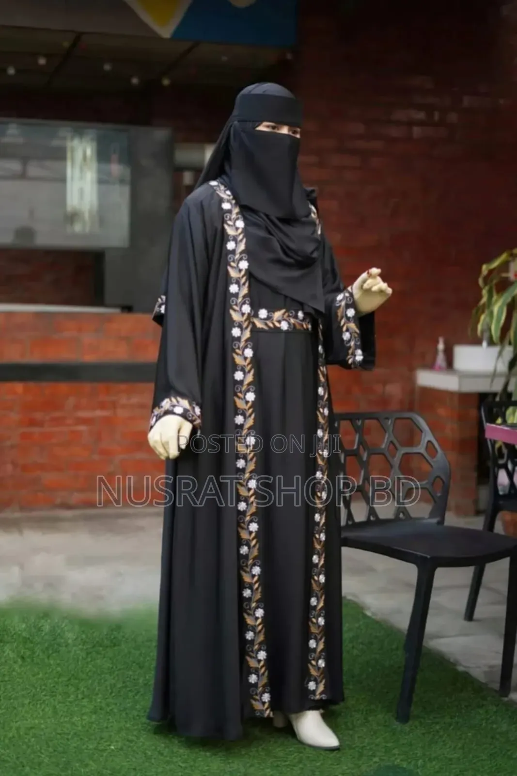 Dubai Cherry Borka - 100% Original Dubai Fabric