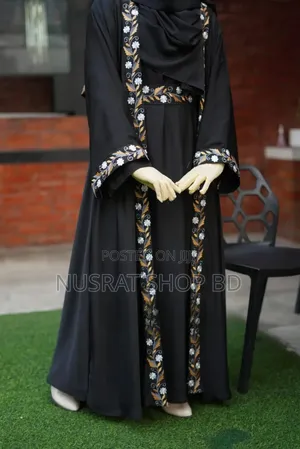 Dubai Cherry Borka - 100% Original Dubai Fabric