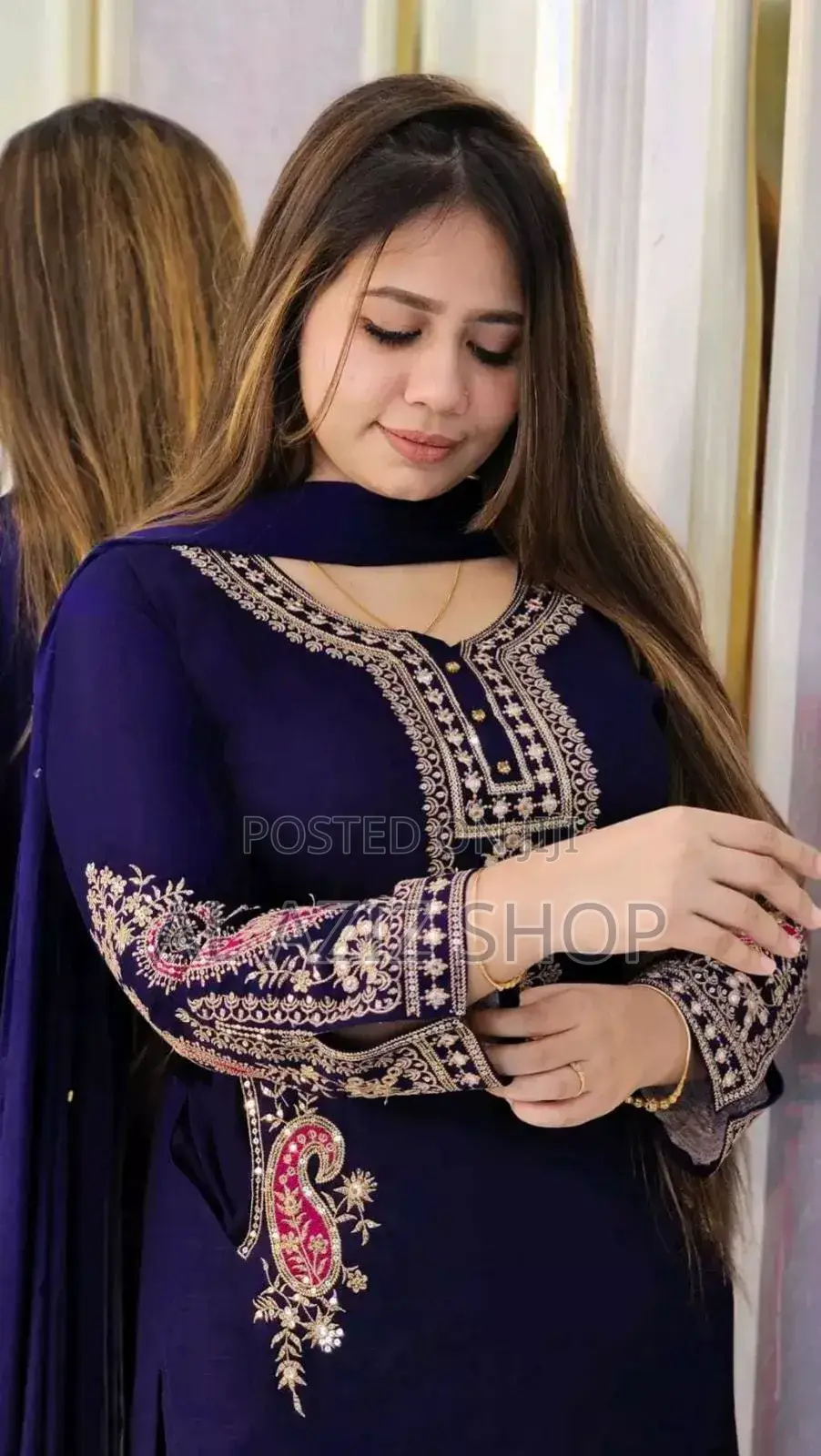 Sequence Embroidery Three Piece