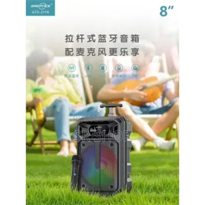 8inchi Speaker Bluetooth GTS-2176 With Microphone Led Lights