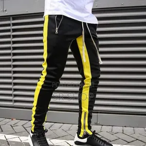 Combo Casual Men's Sweatpant Trouser Black + Yellow + White