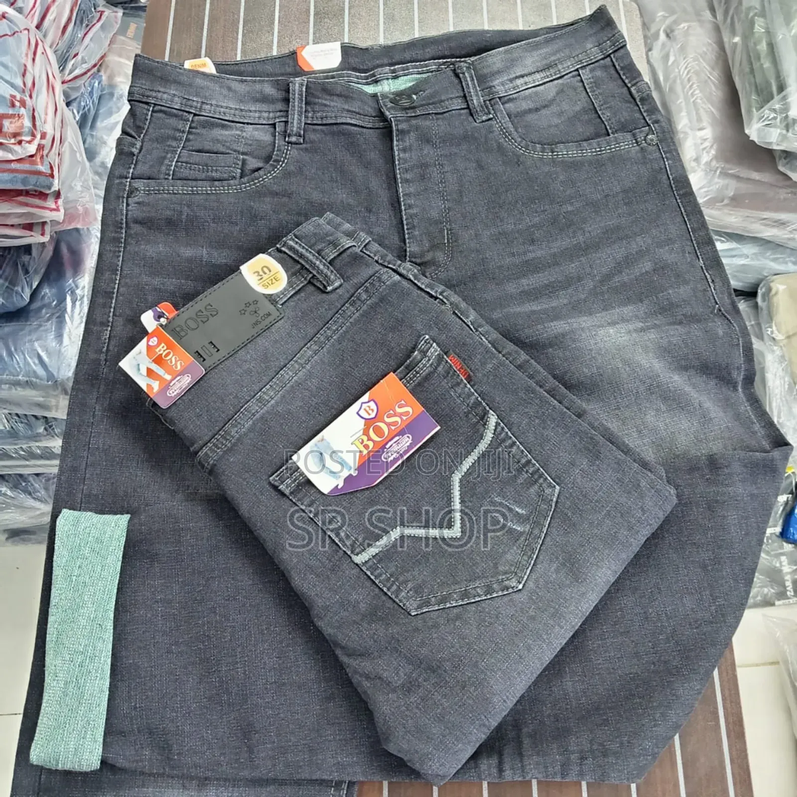 Men's Stretchable Denim Jeans Pant (Ash Dark )