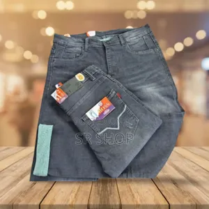 Men's Stretchable Denim Jeans Pant (Ash Dark )