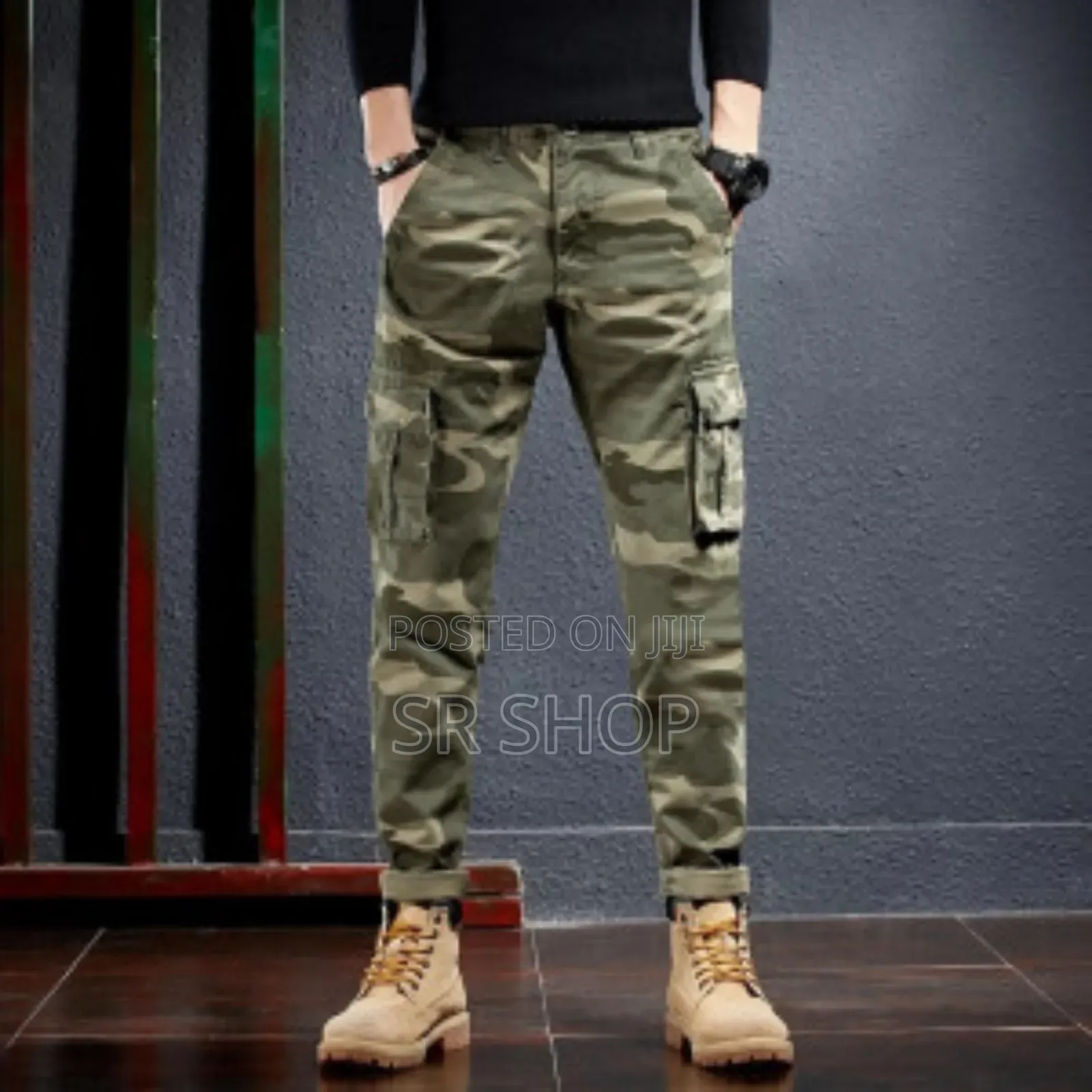 Designer Camo Cargo Pants