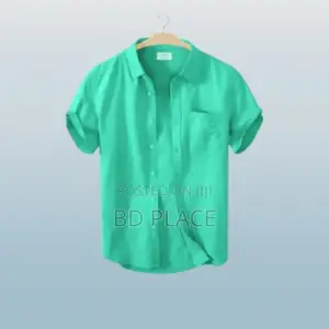 Photo - Men's Stylish Half Sleev Casual Solid Shirt ( Paste)