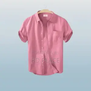 Men's Stylish Half Sleev Casual Solid Shirt ( Paste)