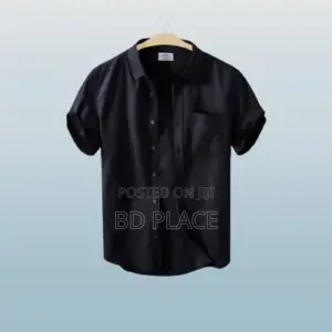 Men's Stylish Half Sleev Casual Solid Shirt ( Paste)