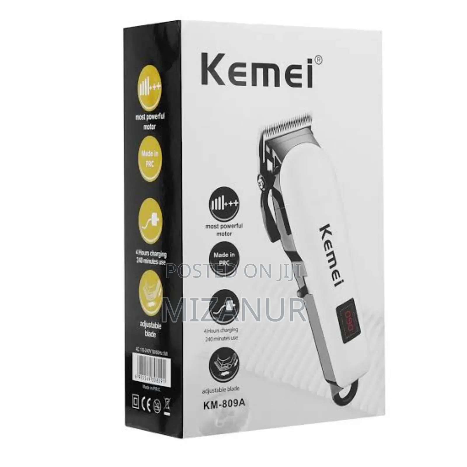 Kemei Km-809a Rechargeable Hair Clipper and Trimmer for Men