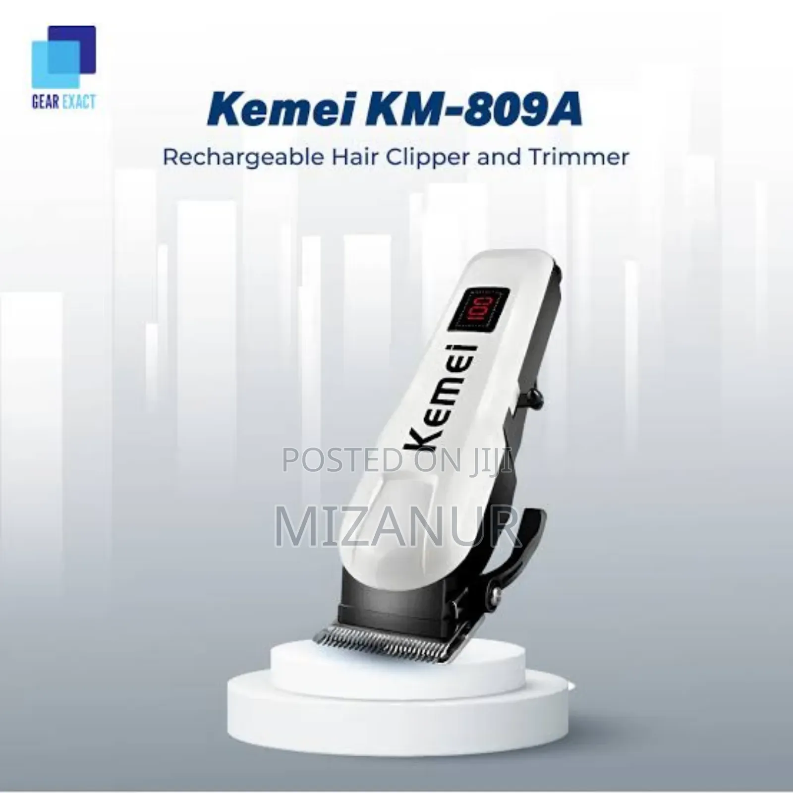 Kemei Km-809a Rechargeable Hair Clipper and Trimmer for Men