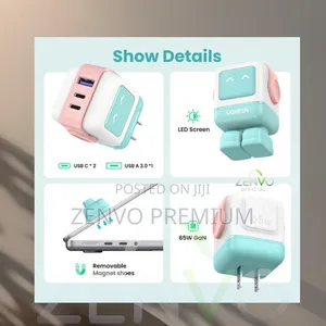 Ugreen Cd36 Nexode 65w 3-Port Gan Fast Charger