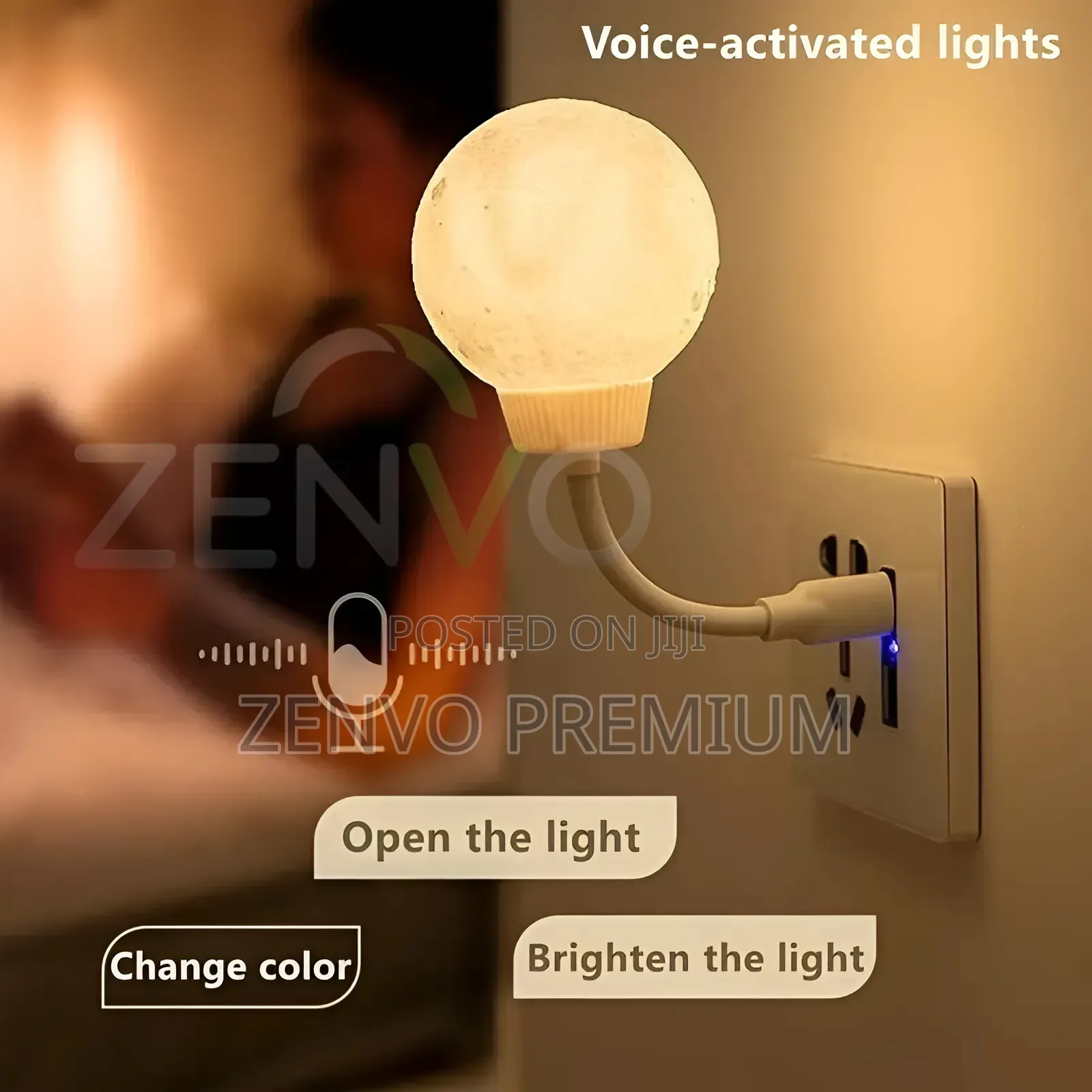 Moon Light Voice Controlled Led Lamp