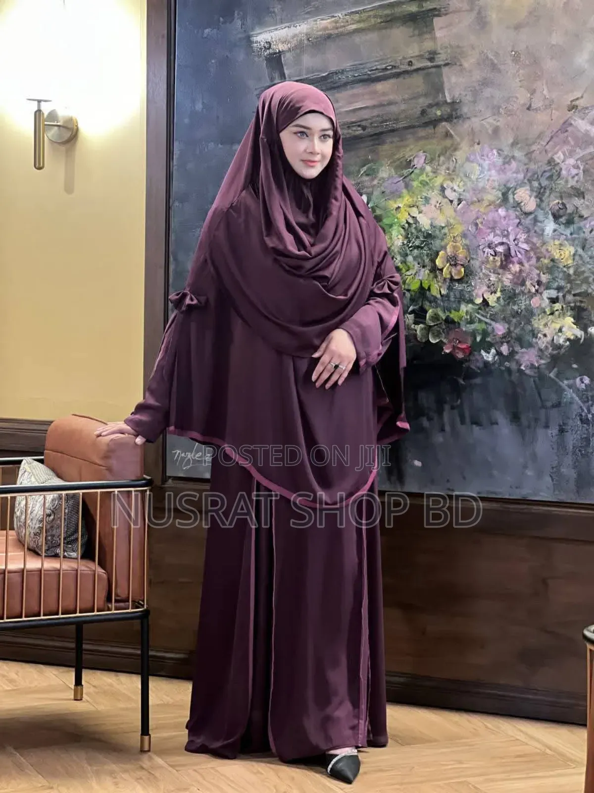 Tunisian Khimar+Borkha Set