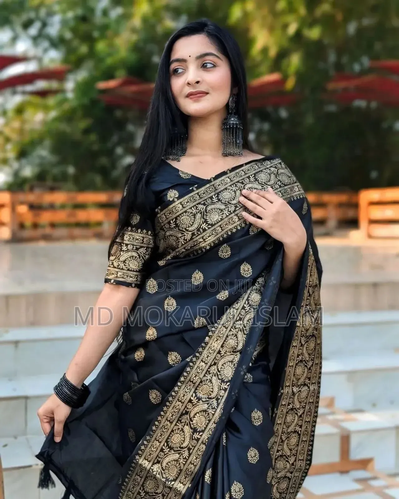 Japani Silk Skin Print Sharee With Blouse Piece