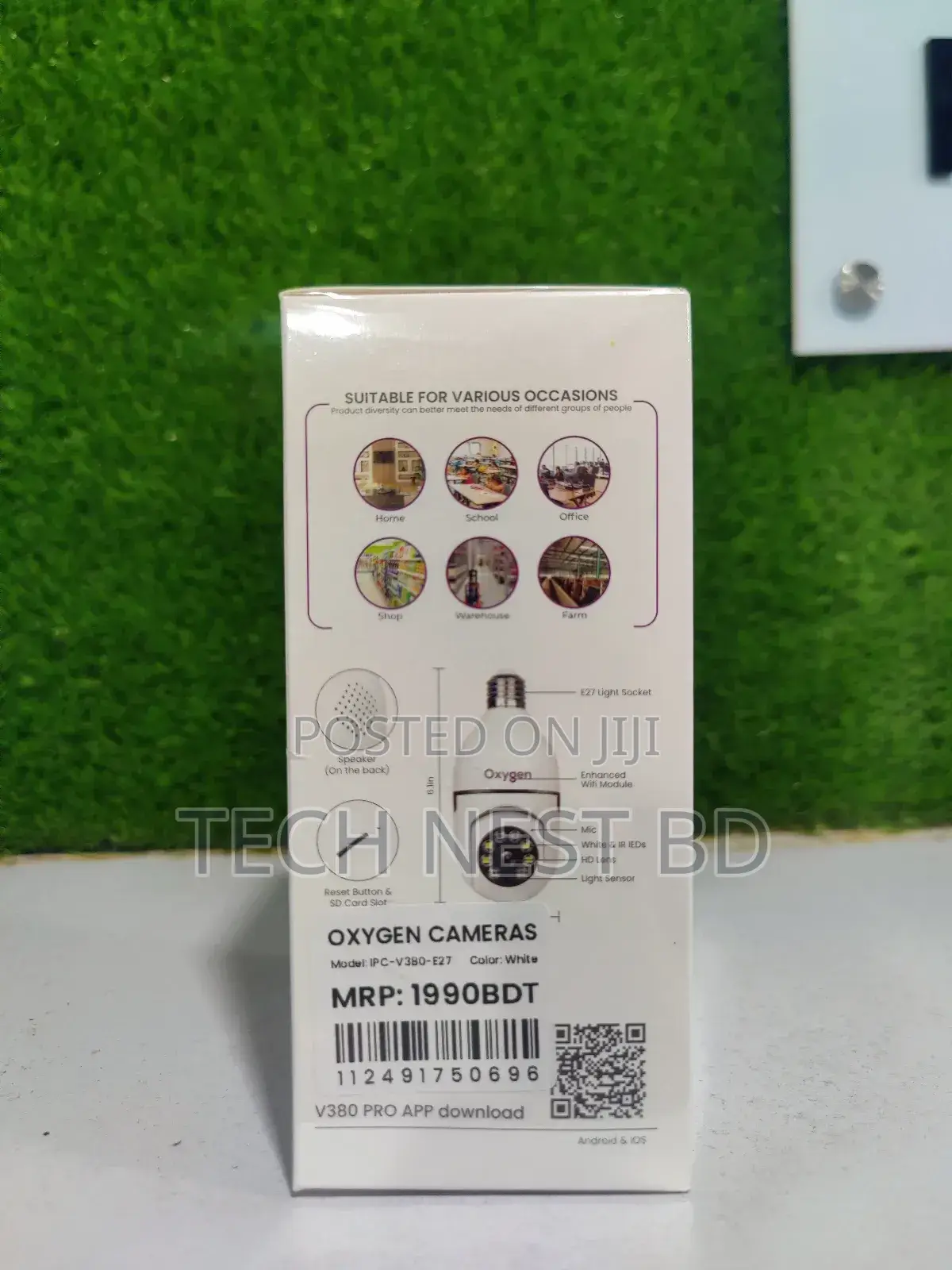 Oxygen V380 Pro Single Lens E27 Ip Bulb Wi-Fi Smart Camera