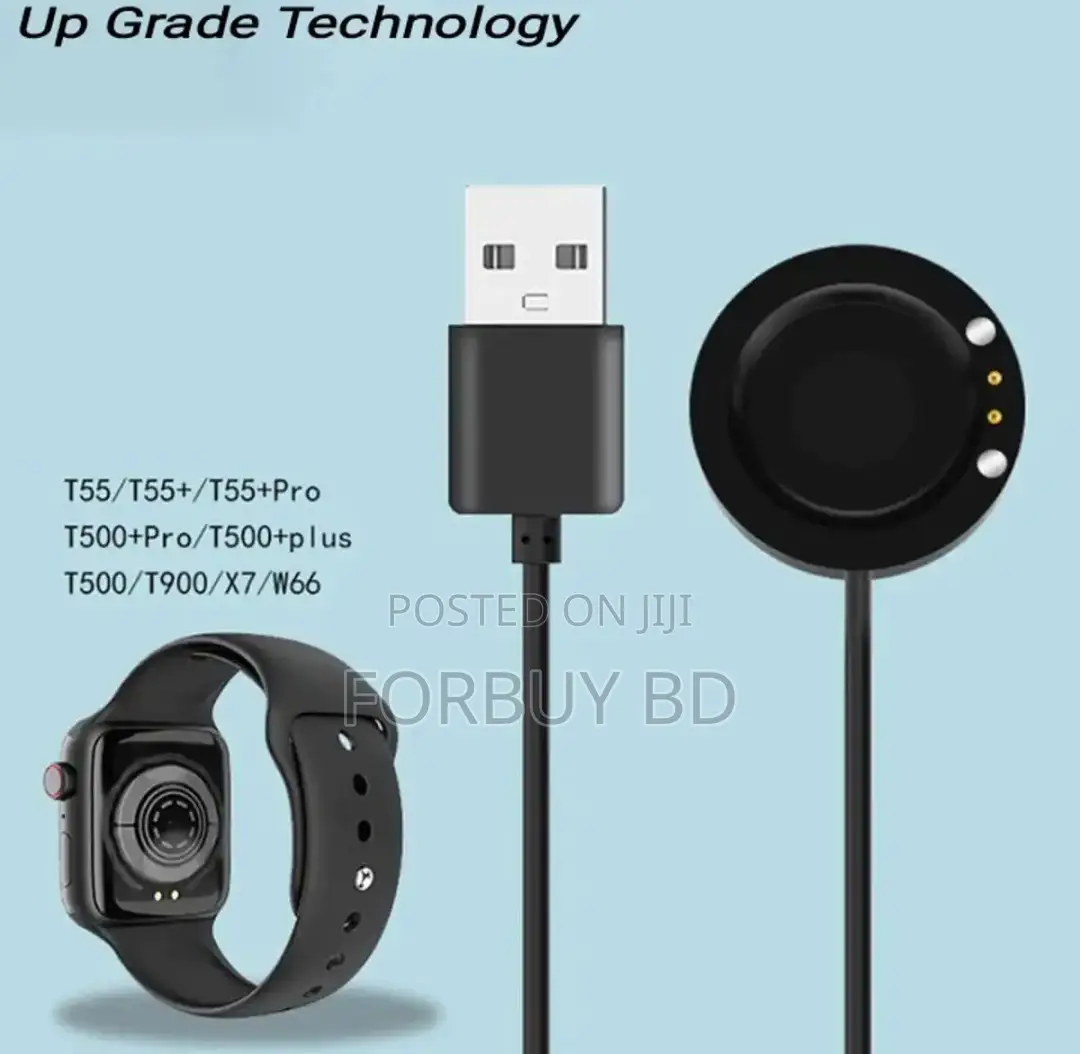 2-Pin Smart Watch Charger for T500/T55/X7/W66 Pro Max