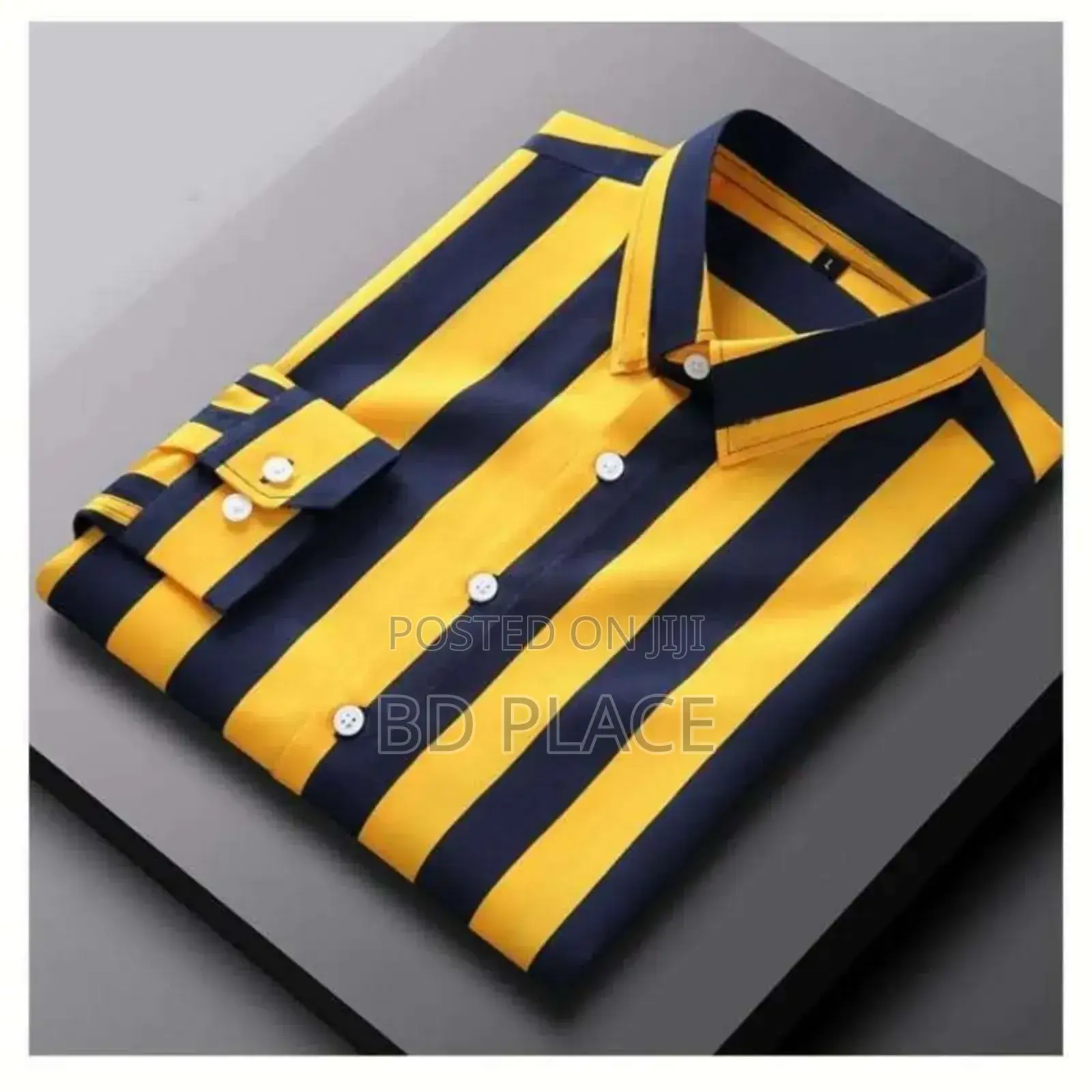 Men's Long Sleeve Stripe Print Shirt