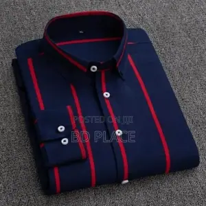 Men's Long Sleeve Stripe Print Shirt