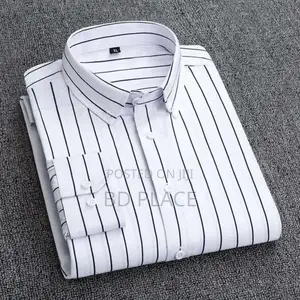 Men's Long Sleeve Stripe Print Shirt