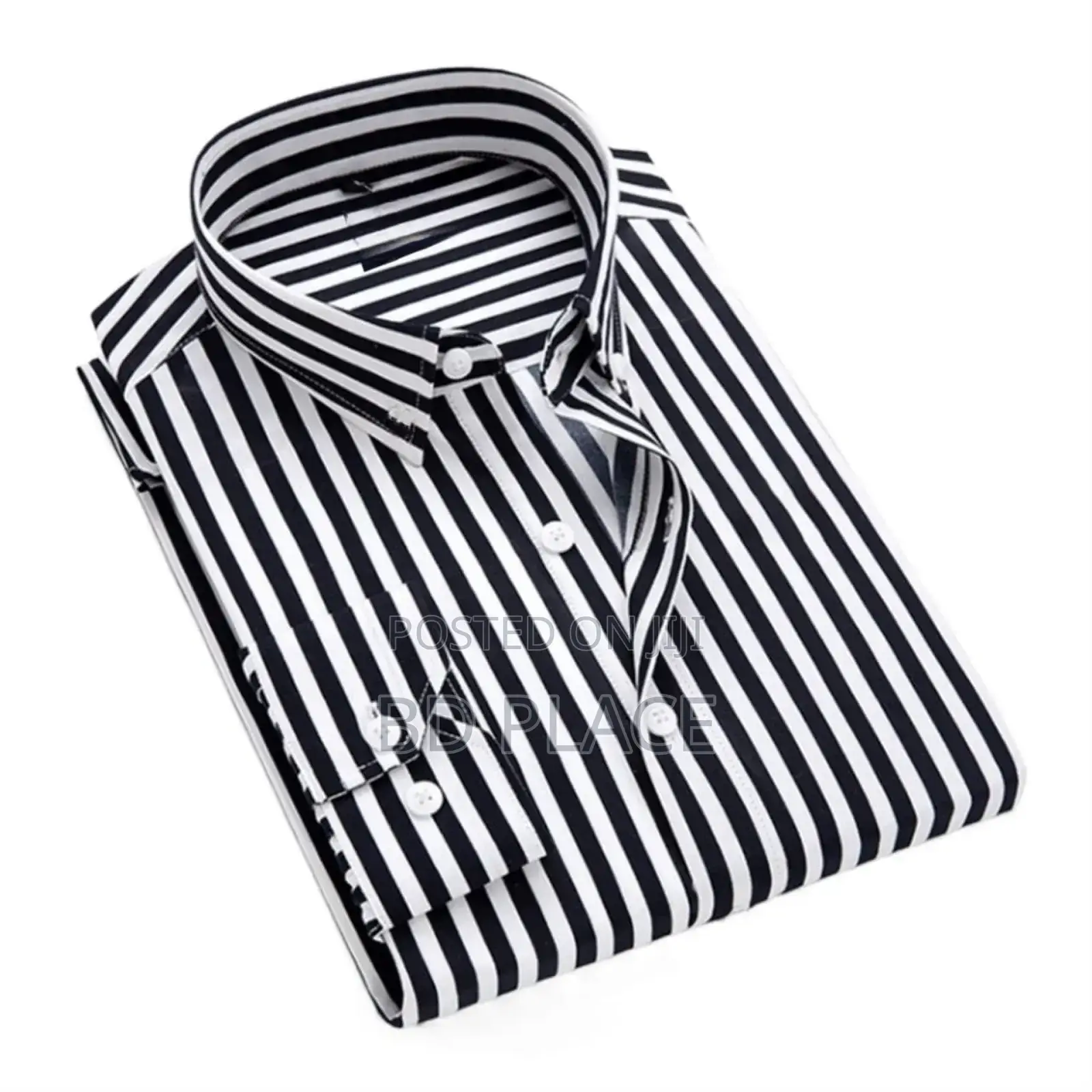 Men's Long Sleeve Stripe Print Shirt
