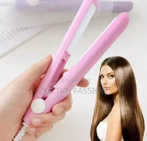 Photo - Mini Portable Hair Iron Hair Straightener Curler Professio