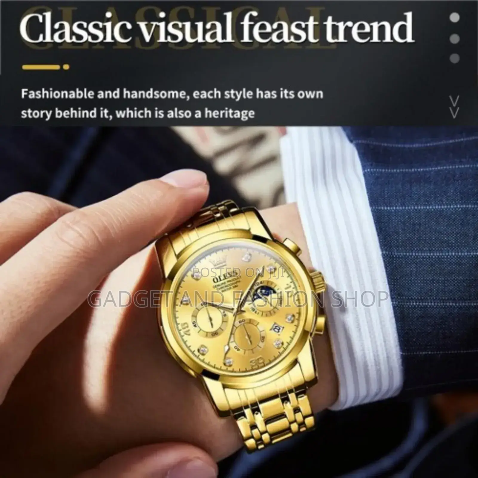 Olevs 2859 Top Brand Luxury Business Watch in Bangladesh