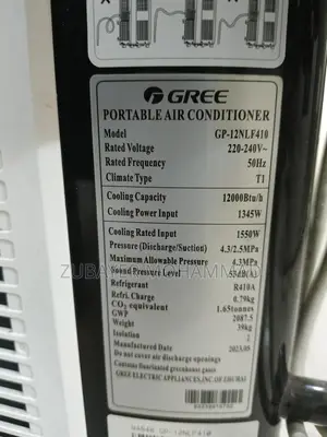 Gree 1 Ton Portable Ac (New Model)