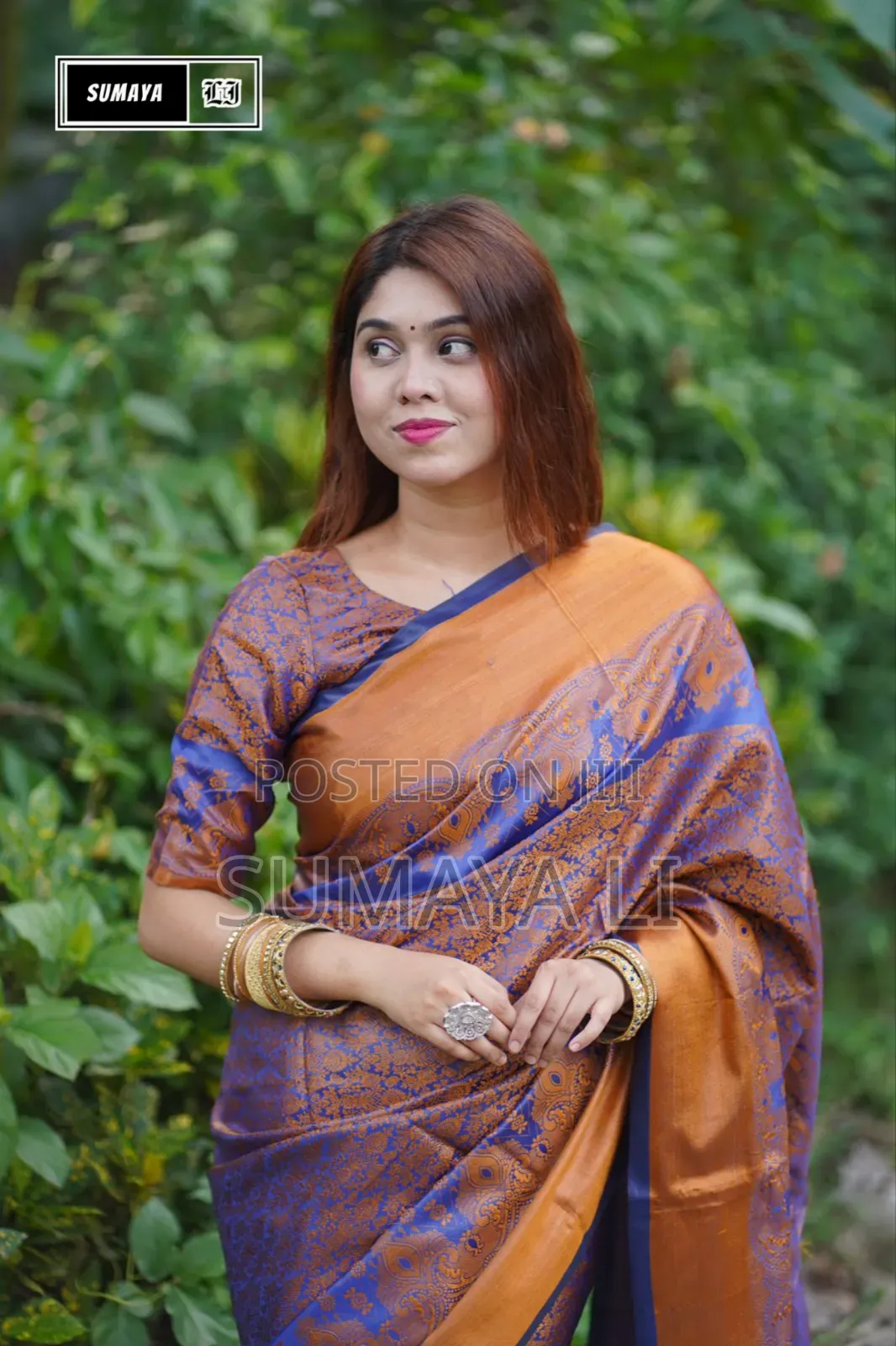 Kanjivaram Katan Sharee – Royal Blue Golden Elegance