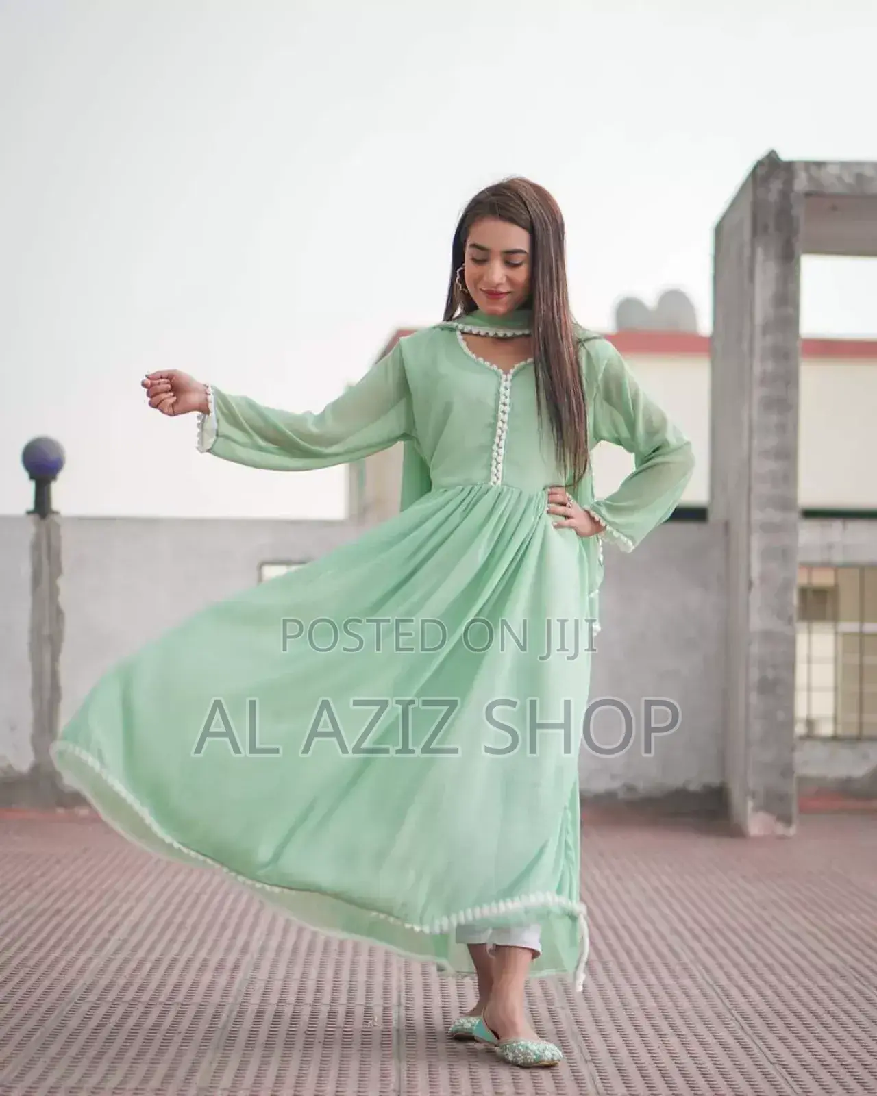 Indian Georgette 2-Piece Gown