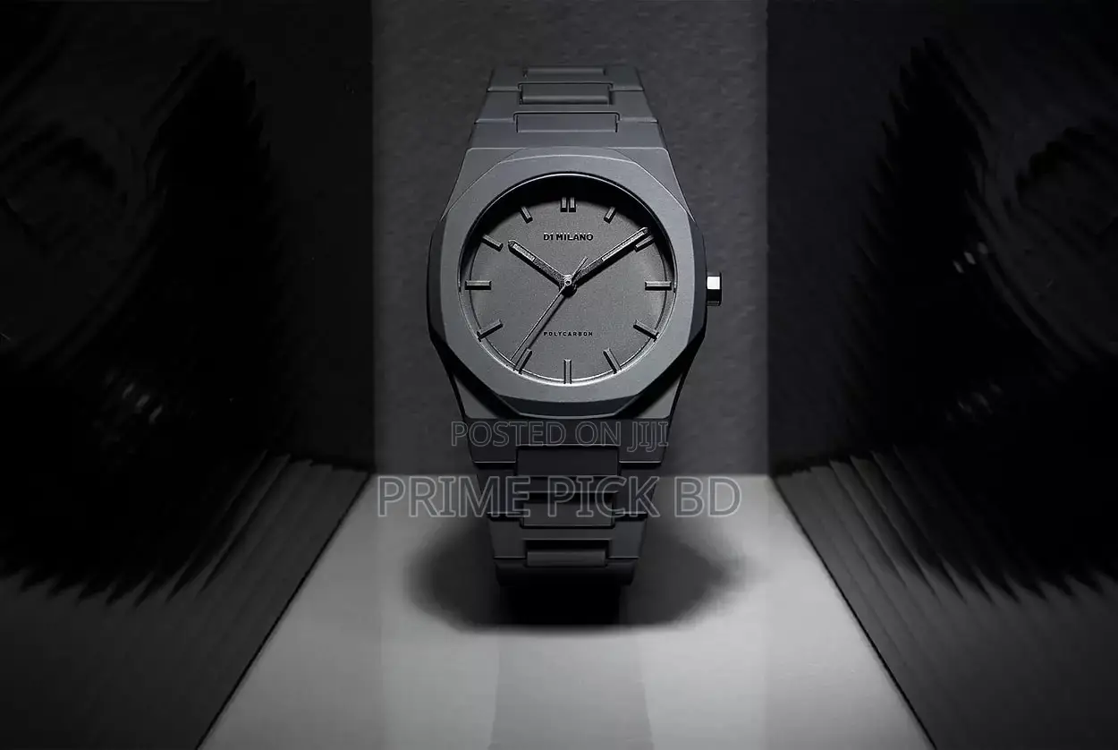 D1 Milano Polycarbon Watch – Matte Black Minimalist Luxury