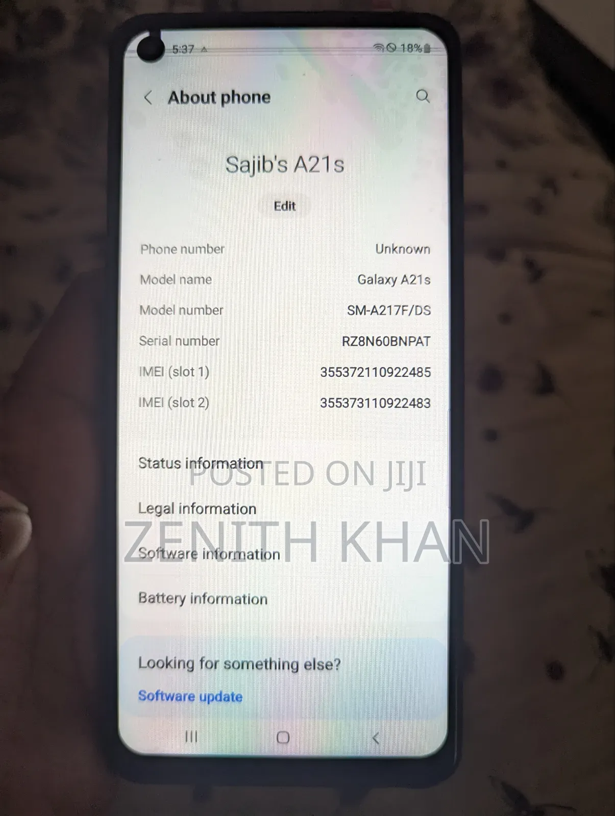 Samsung Galaxy A21s 64 GB Blue