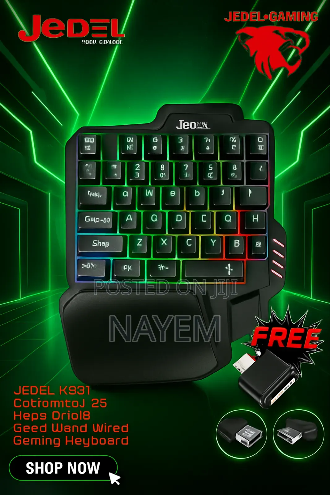 Free Fire Gaming Keyboard