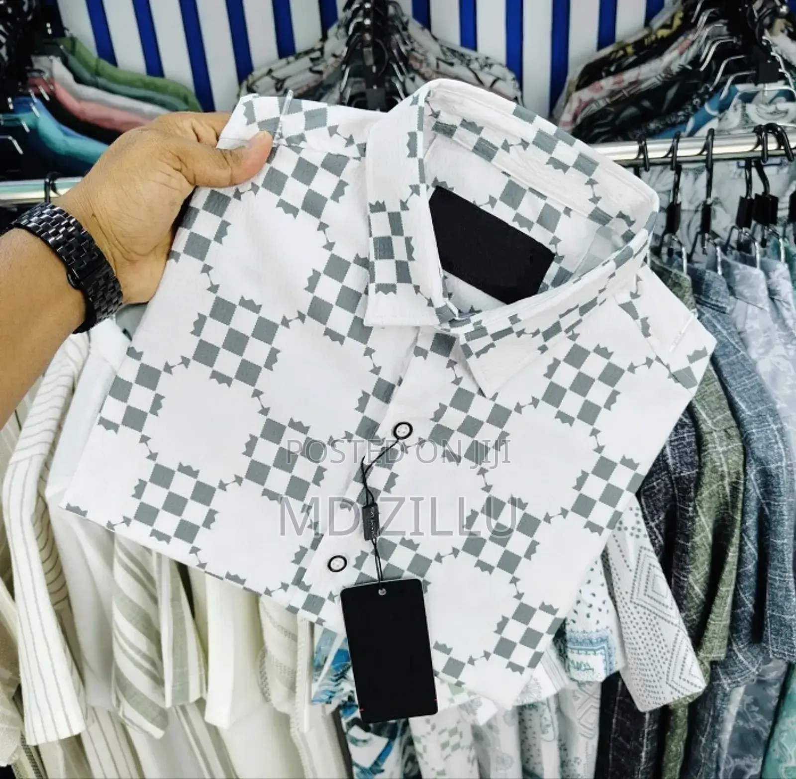 Luxury Popcorn Half Sleeve Print Shirt