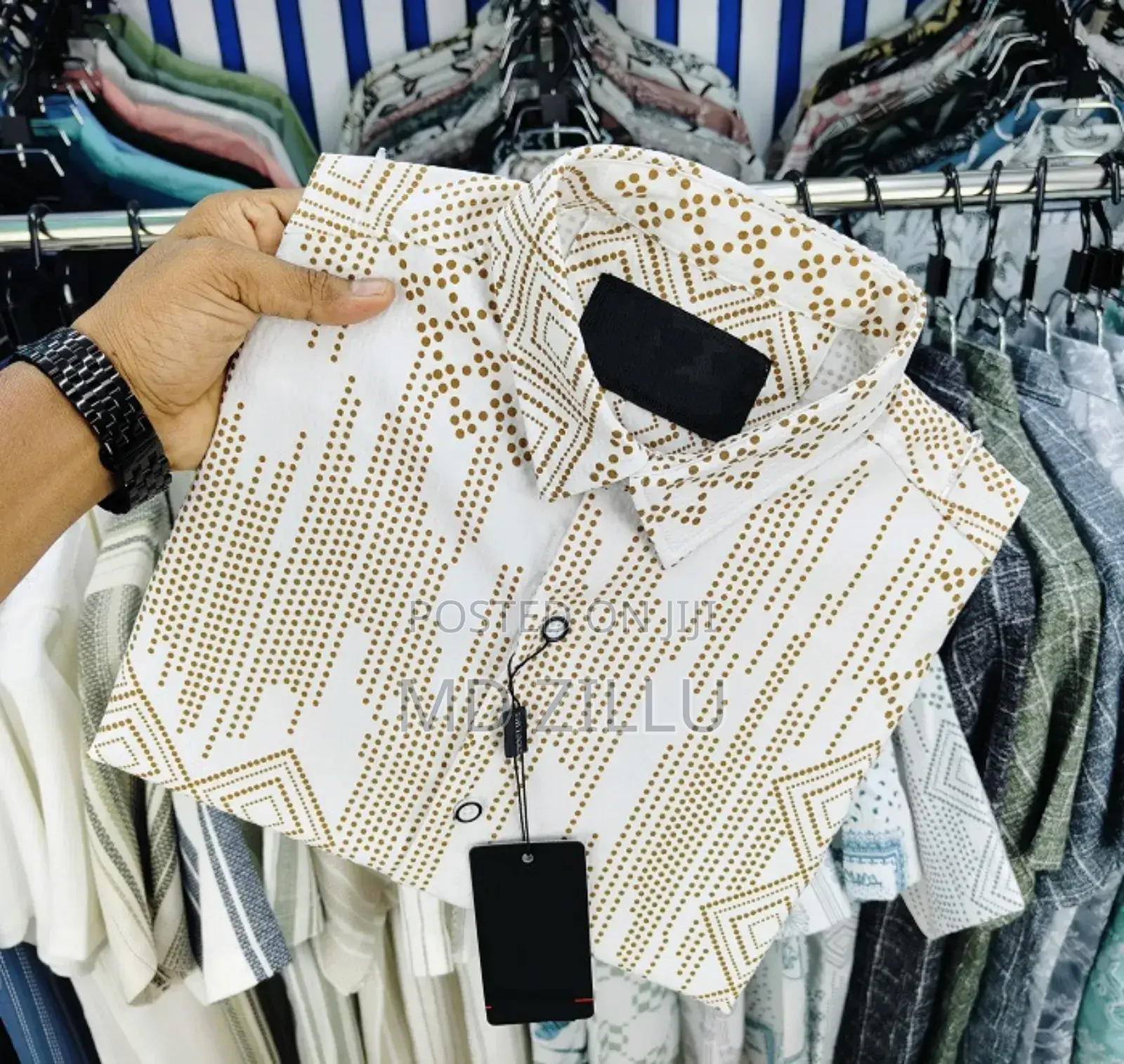 Luxury Popcorn Half Sleeve Print Shirt