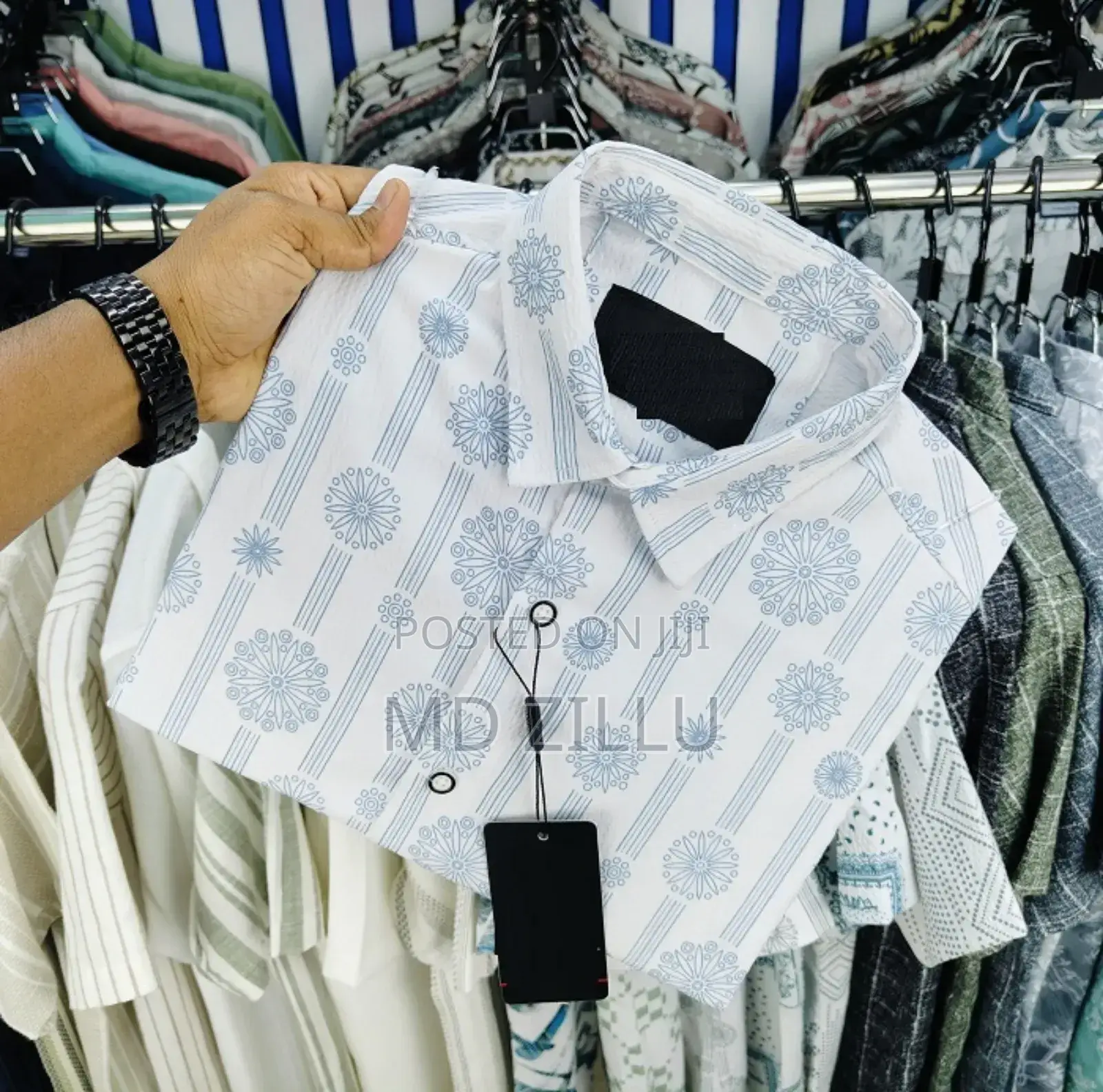 Luxury Popcorn Half Sleeve Print Shirt