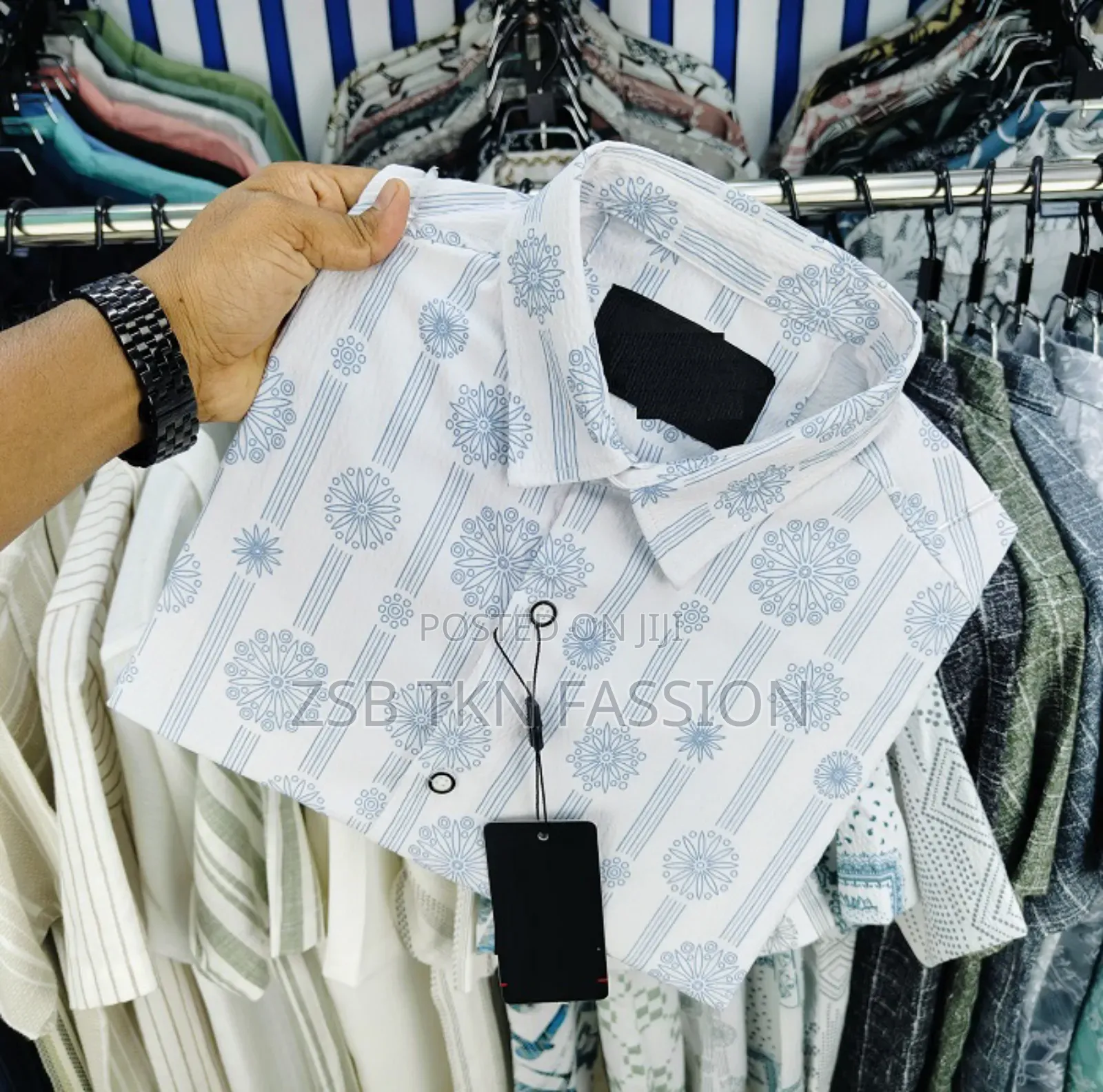 Luxury Popcorn Half Sleeve Print Shirt