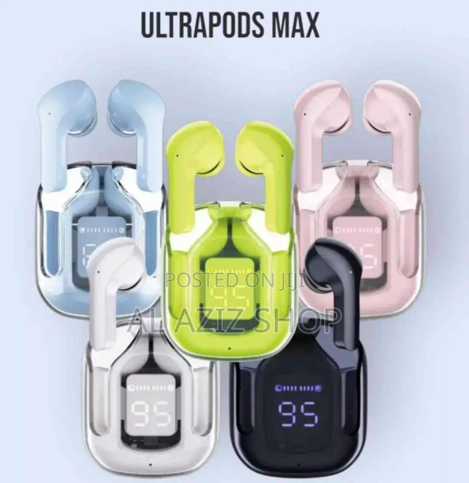 Ultrapods Max Wireless Airbuds- Transparent Airbuds